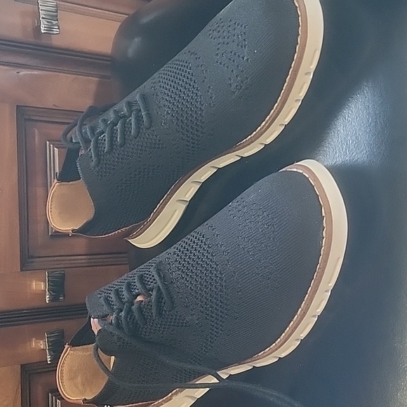 Nautica Black Brown Wrenwood Meer Knit Oxford Shoe Size 10 - Picture 1 of 10
